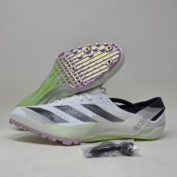Adidas Adizero Finesse Track And Field White Core Green IE5487 Men’s Sz 14 New - Picture 1 of 14